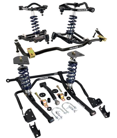 Ridetech suspension - Complete Air Suspension System | 1967-1969 Camaro / Firebird. $ 6,165.00 – $ 6,315.00. SKU: 67-69-f-body-air-system. Air Suspension System for 1967-1969 Camaros and Firebirds (GM F-Body). Add air ride adjustable suspension to raise or lower your muscle car at the push of a button. The system includes front and rear …